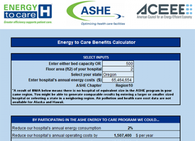 Energy to Care Benefits Calculator